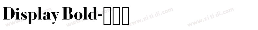 Display Bold字体转换 Display Bold字体转换